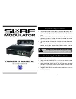 Philex SLxRF Owner'S Manual preview