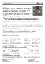 Предварительный просмотр 1 страницы philippi LAE 234LGK Owner'S Manual