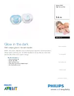 Philips AVENT AVENT SCF127/17 Specification Sheet предпросмотр