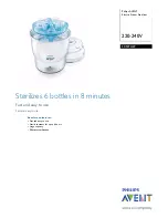 Предварительный просмотр 1 страницы Philips AVENT Avent SCF274/27 Specifications