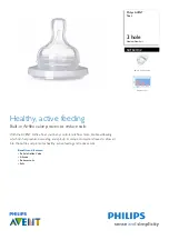 Philips AVENT Avent SCF633/42 Specifications preview