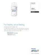 Philips AVENT AVENT SCF640/42 Specification Sheet preview