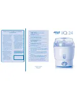 Предварительный просмотр 1 страницы Philips AVENT IQ24 ELECTRONIC STEAM STERILISER Manual