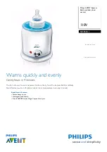 Philips AVENT Naturally Express SCF255/11 Specification Sheet preview