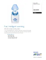 Philips AVENT SCF260/37 Specification Sheet preview