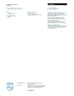 Предварительный просмотр 2 страницы Philips AVENT SCF260/37 Specification Sheet