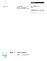 Предварительный просмотр 2 страницы Philips AVENT SCF649/01 Specification Sheet