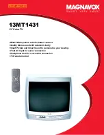 Philips/Magnavox 13MT1431 Specifications предпросмотр