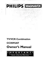 Preview for 1 page of Philips/Magnavox CCX092AT Owner'S Manual