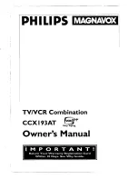 Philips/Magnavox CCX193AT Owner'S Manual preview