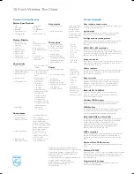 Preview for 2 page of Philips 100WT10P Specifications