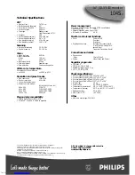 Preview for 2 page of Philips 104S19 Technical Specifications