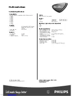 Предварительный просмотр 2 страницы Philips 105B2x Specification Sheet