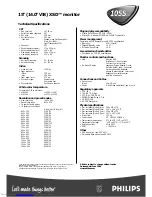 Preview for 2 page of Philips 105S20 Specifications