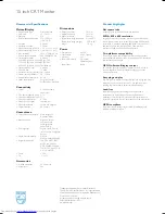 Preview for 2 page of Philips 105S66 Specifications