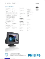 Philips 105S78 Specification Sheet preview