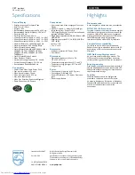 Preview for 2 page of Philips 105S79 Specification Sheet