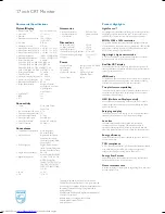 Preview for 2 page of Philips 107B50 Specifications