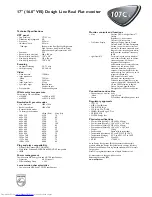 Preview for 2 page of Philips 107C 55 Specifications