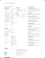 Preview for 2 page of Philips 107C63 Specifications