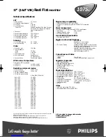 Предварительный просмотр 2 страницы Philips 107S41 Technical Specifications