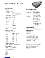 Preview for 2 page of Philips 107T51 Specification Sheet