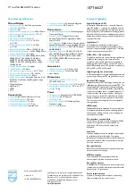 Preview for 2 page of Philips 107T66 Technical Specifications