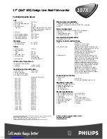 Preview for 2 page of Philips 107X43 Specifications