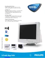 Предварительный просмотр 1 страницы Philips 109B20 Technical Specifications