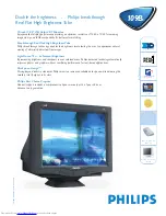 Preview for 1 page of Philips 109B5 Specifications