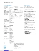 Preview for 2 page of Philips 109E51 Specifications