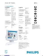 Philips 109F51 Specification Sheet предпросмотр