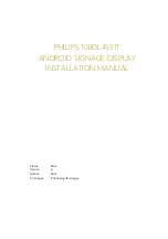 Philips 10BDL4551T Installation Manual preview