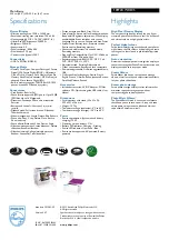 Preview for 2 page of Philips 10FF2CWO Specifications