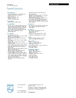 Preview for 3 page of Philips 10FF3CDW Specifications