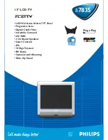 Preview for 1 page of Philips 13PF7835 Specification Sheet