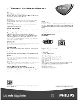 Preview for 2 page of Philips 13PR 10G Specifications