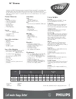 Preview for 2 page of Philips 14 PT 2666 Specifications