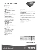 Preview for 2 page of Philips 14 PV 110 Specifications