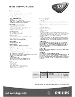 Preview for 2 page of Philips 14 PV 365 Specifications