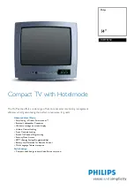 Предварительный просмотр 1 страницы Philips 14HT3154 Specification Sheet