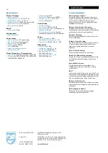 Предварительный просмотр 2 страницы Philips 14HT3154 Specification Sheet