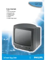 Philips 14PT1323 Specifications preview