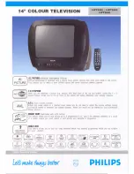 Предварительный просмотр 1 страницы Philips 14PT2322 Specification Sheet