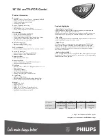 Preview for 2 page of Philips 14PV203 Specifications