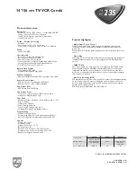 Preview for 2 page of Philips 14PV235 Specifications