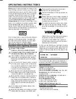 Preview for 2 page of Philips 14PV307 Operating Instructions Manual