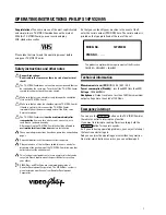 Preview for 4 page of Philips 14PV320 Product Manual