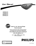 Предварительный просмотр 1 страницы Philips 15-LCD FLAT TV CRYSTAL CLEAR III 15PF8946 User Manual