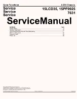 Philips 15-LCD TELEVISION 15LCD35 Service Manual предпросмотр